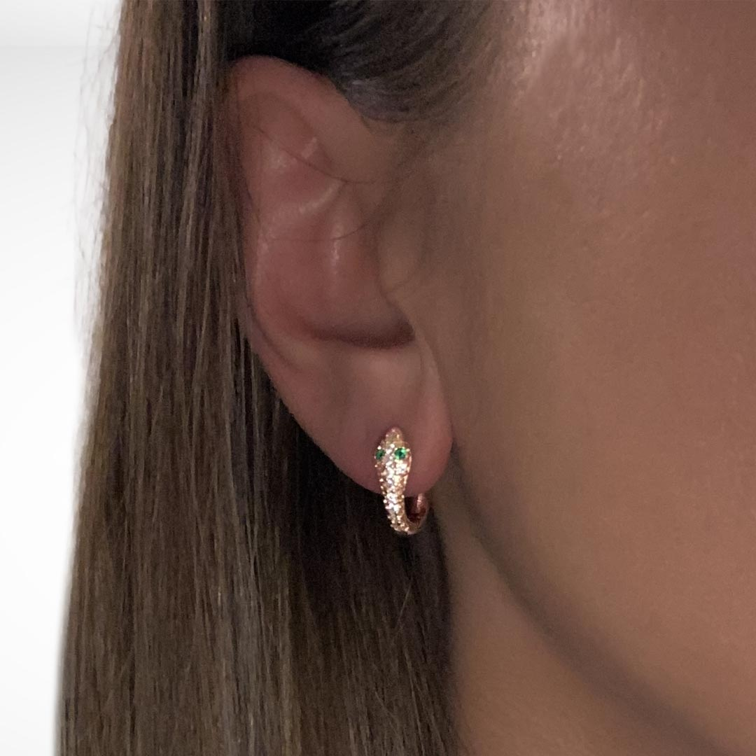 Créoles ASSARA – Serpent – Plaqué or 18 carats | Assara Bijoux