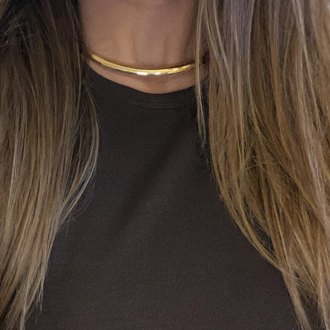 Collier Torque Plaqué Or 18 Carats CLEO | Assara Bijoux