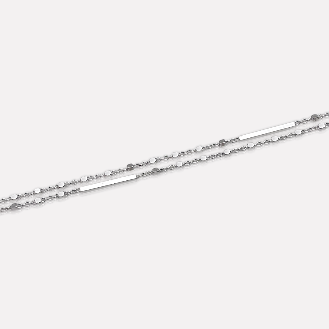 Bracelet Jenny Argent massif Double Rang | Assara Bijoux