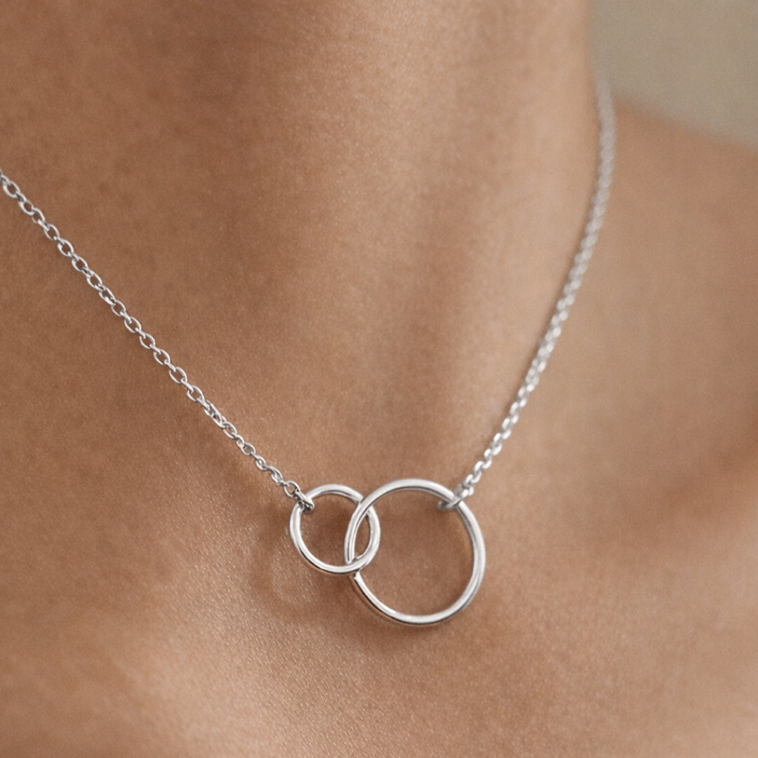 Collier Double Cercle Argent Massif | Assara Bijoux