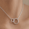 Collier Double Cercle Argent Massif | Assara Bijoux