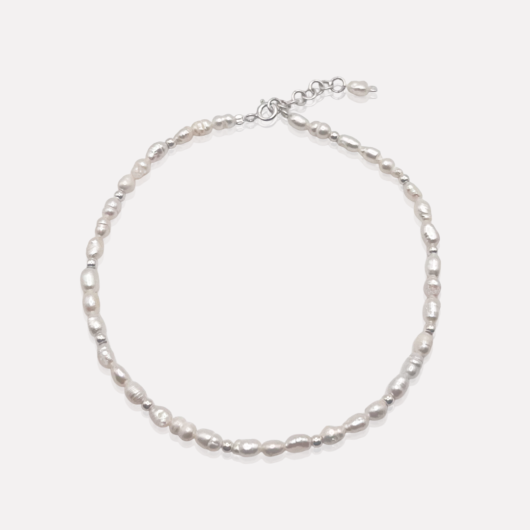 Chaîne de Cheville Perles d'eau Douce