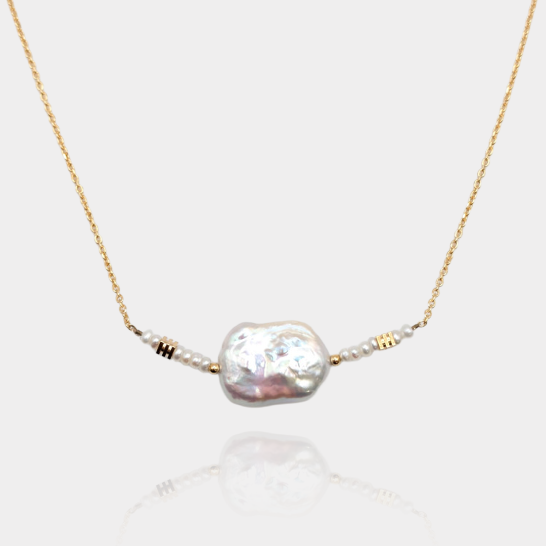 Collier perle pépite
