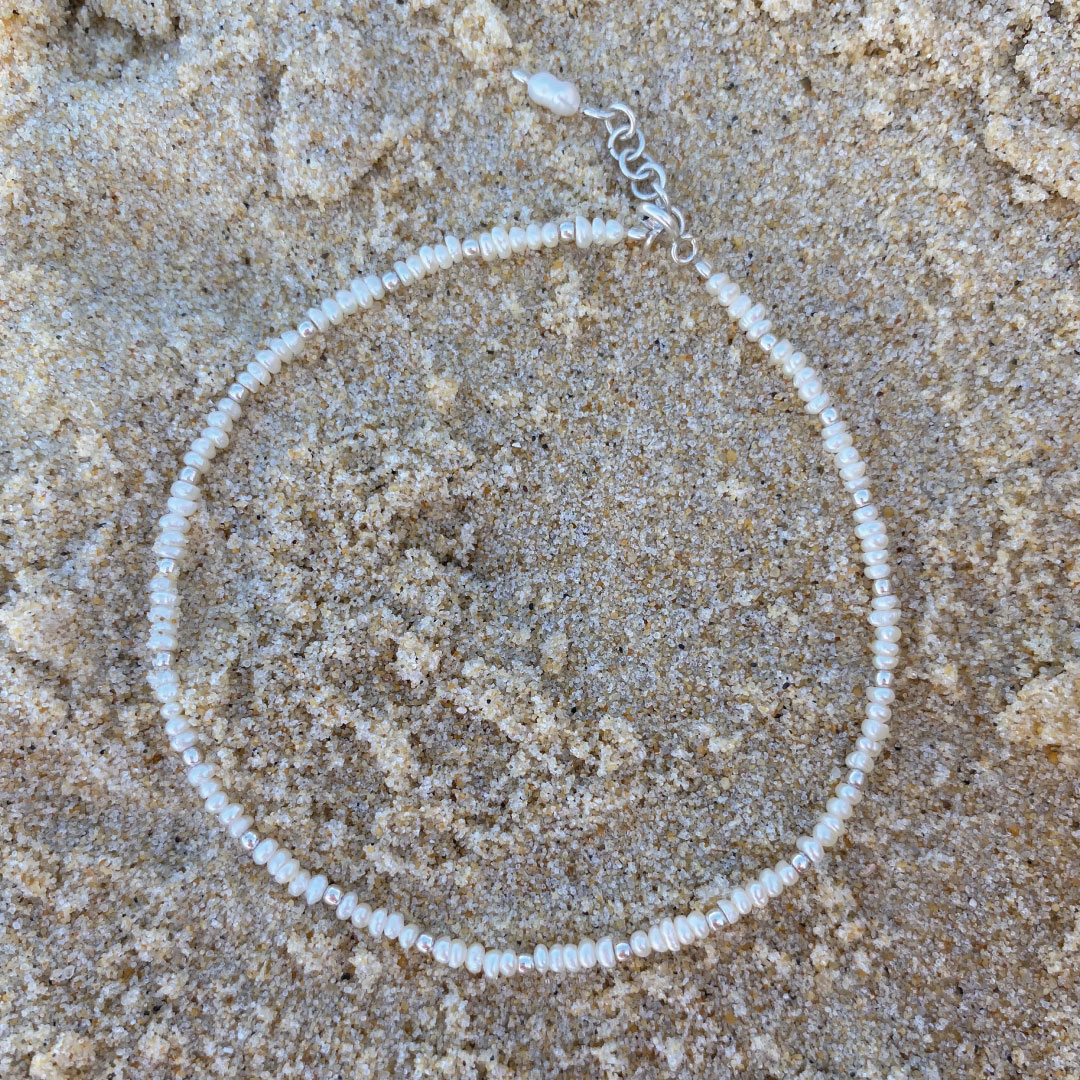 Chaîne de cheville Perles d'eau douce