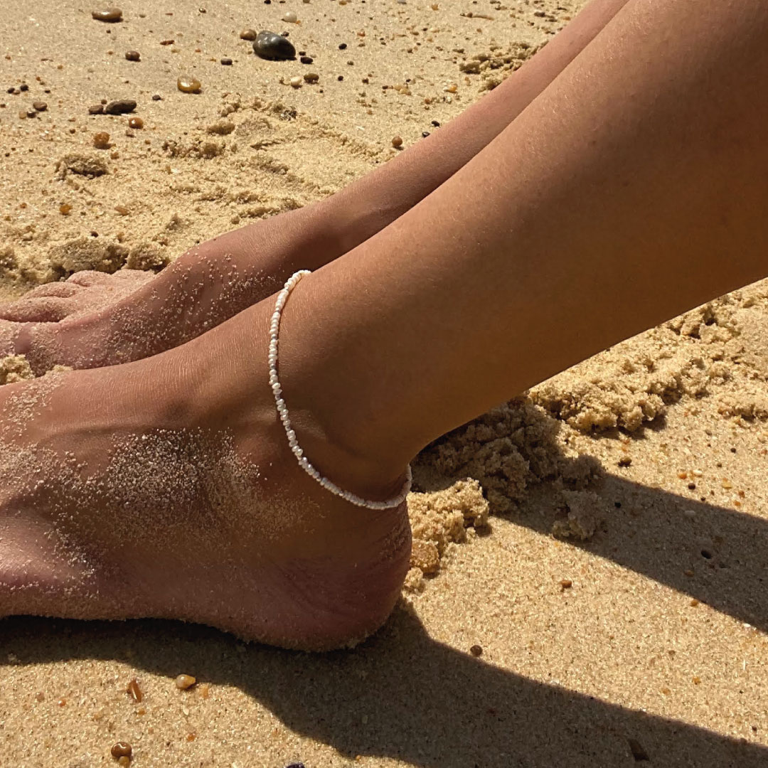 Chaîne de cheville Perles d'eau douce