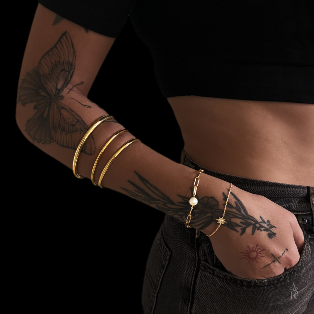 Bracelet Jonc I – Plaqué or 18 carats 3 microns | Assara Bijoux