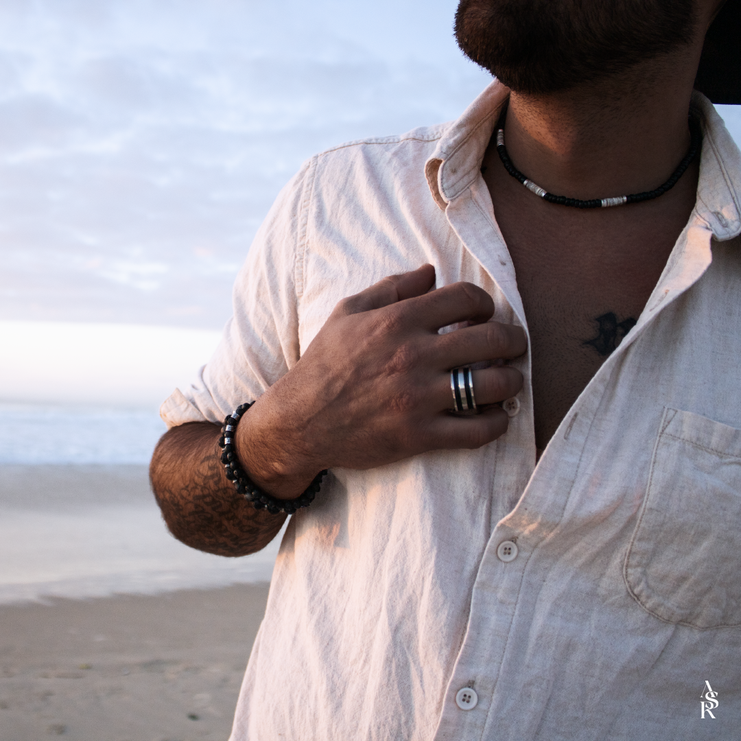 Bracelet Titan Labradorite Homme | Assara Bijoux