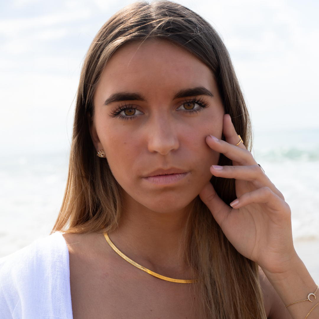 Collier Maille Miroir Plaqué Or 18 Carats | Assara Bijoux