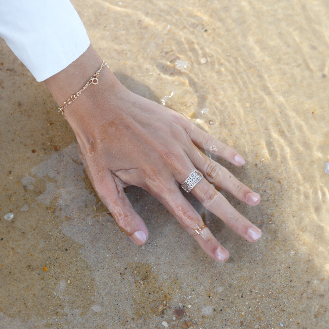 Bague SHIELD – Plaqué Or 18 carats | Assara Bijoux